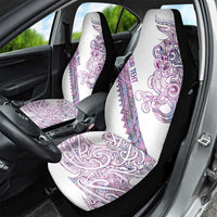 Mawhero Paua shell Kowhaiwhai Taniko Personalised Car Seat Cover Taniwha Maori Tribal Style