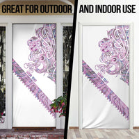 Mawhero Paua shell Kowhaiwhai Taniko Personalised Door Cover Taniwha Maori Tribal Style