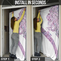 Mawhero Paua shell Kowhaiwhai Taniko Personalised Door Cover Taniwha Maori Tribal Style