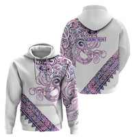 Mawhero Paua shell Kowhaiwhai Taniko Personalised Hoodie Taniwha Maori Tribal Style LT9 - Polynesian Pride