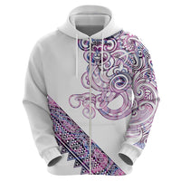 Mawhero Paua shell Kowhaiwhai Taniko Personalised Hoodie Taniwha Maori Tribal Style LT9 - Polynesian Pride