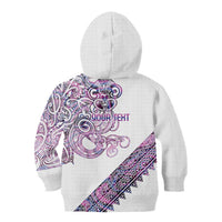Mawhero Paua shell Kowhaiwhai Taniko Personalised Kid Hoodie Taniwha Maori Tribal Style LT9 - Polynesian Pride