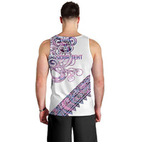 Mawhero Paua shell Kowhaiwhai Taniko Personalised Men Tank Top Taniwha Maori Tribal Style