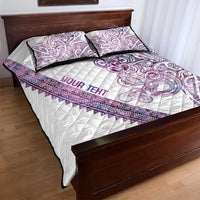 Mawhero Paua shell Kowhaiwhai Taniko Personalised Quilt Bed Set Taniwha Maori Tribal Style LT9 - Polynesian Pride