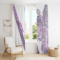 Mawhero Paua shell Kowhaiwhai Taniko Personalised Window Curtain Taniwha Maori Tribal Style LT9 - Polynesian Pride