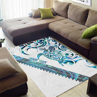 Kahui Whetu Paua shell Kowhaiwhai Taniko Personalised Area Rug Turtle Tattoo Maori Tribal Style LT9 - Polynesian Pride