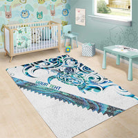 Kahui Whetu Paua shell Kowhaiwhai Taniko Personalised Area Rug Turtle Tattoo Maori Tribal Style LT9 - Polynesian Pride