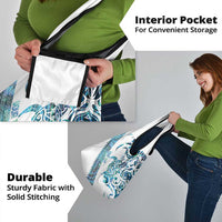 Kahui Whetu Paua shell Kowhaiwhai Taniko Personalised Grocery Bag Turtle Tattoo Maori Tribal Style