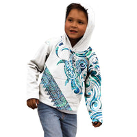 Kahui Whetu Paua shell Kowhaiwhai Taniko Personalised Kid Hoodie Turtle Tattoo Maori Tribal Style LT9 - Polynesian Pride