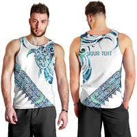 Kahui Whetu Paua shell Kowhaiwhai Taniko Personalised Men Tank Top Turtle Tattoo Maori Tribal Style