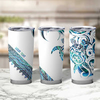 Kahui Whetu Paua shell Kowhaiwhai Taniko Personalised Tumbler Cup Turtle Tattoo Maori Tribal Style LT9 - Polynesian Pride
