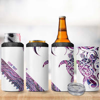 Mawhero Paua shell Kowhaiwhai Taniko Personalised 4 in 1 Can Cooler Tumbler Turtle Tattoo Maori Tribal Style