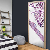 Mawhero Paua shell Kowhaiwhai Taniko Personalised Door Cover Turtle Tattoo Maori Tribal Style LT9 - Polynesian Pride