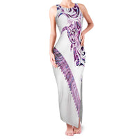 Mawhero Paua shell Kowhaiwhai Taniko Personalised Family Matching Tank Maxi Dress and Hawaiian Shirt Turtle Tattoo Maori Tribal Style LT9 Mom's Dress Pink - Polynesian Pride