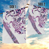 Mawhero Paua shell Kowhaiwhai Taniko Personalised Garden Flag Turtle Tattoo Maori Tribal Style