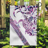 Mawhero Paua shell Kowhaiwhai Taniko Personalised Garden Flag Turtle Tattoo Maori Tribal Style