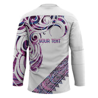 Mawhero Paua shell Kowhaiwhai Taniko Personalised Hockey Jersey Turtle Tattoo Maori Tribal Style LT9 - Polynesian Pride