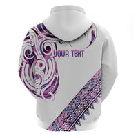 Mawhero Paua shell Kowhaiwhai Taniko Personalised Hoodie Turtle Tattoo Maori Tribal Style LT9 - Polynesian Pride