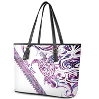 Mawhero Paua shell Kowhaiwhai Taniko Personalised Leather Tote Bag Turtle Tattoo Maori Tribal Style LT9 - Polynesian Pride