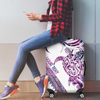 Mawhero Paua shell Kowhaiwhai Taniko Personalised Luggage Cover Turtle Tattoo Maori Tribal Style LT9 - Polynesian Pride