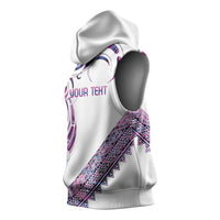 Mawhero Paua shell Kowhaiwhai Taniko Personalised Sleeveless Hoodie Turtle Tattoo Maori Tribal Style LT9 - Polynesian Pride