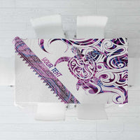 Mawhero Paua shell Kowhaiwhai Taniko Personalised Tablecloth Turtle Tattoo Maori Tribal Style