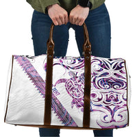 Mawhero Paua shell Kowhaiwhai Taniko Personalised Travel Bag Turtle Tattoo Maori Tribal Style LT9 Pink - Polynesian Pride