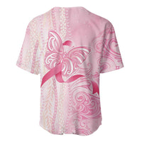 Breast Cancer Awareness Baseball Jersey Maile Pikake Lokelani Crown Flower Lei Inspired