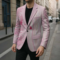 Breast Cancer Awareness Blazer Maile Pikake Lokelani Crown Flower Lei Inspired