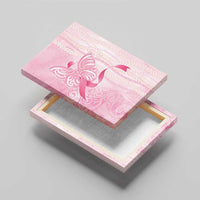 Breast Cancer Awareness Canvas Wall Art Maile Pikake Lokelani Crown Flower Lei Inspired