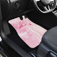 Breast Cancer Awareness Car Mats Maile Pikake Lokelani Crown Flower Lei Inspired