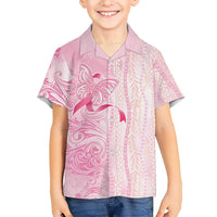 Breast Cancer Awareness Hawaiian Shirt Maile Pikake Lokelani Crown Flower Lei Inspired LT9 - Polynesian Pride