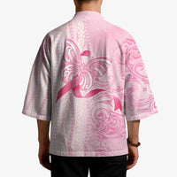 Breast Cancer Awareness Kimono Maile Pikake Lokelani Crown Flower Lei Inspired