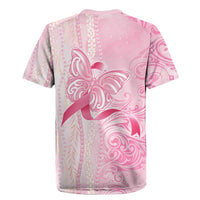 Breast Cancer Awareness Rugby Jersey Maile Pikake Lokelani Crown Flower Lei Inspired