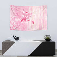 Breast Cancer Awareness Tapestry Maile Pikake Lokelani Crown Flower Lei Inspired