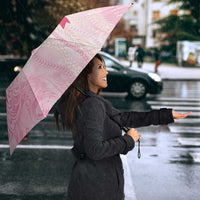 Breast Cancer Awareness Umbrella Maile Pikake Lokelani Crown Flower Lei Inspired