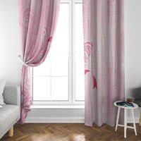 Breast Cancer Awareness Window Curtain Maile Pikake Lokelani Crown Flower Lei Inspired
