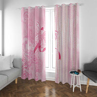 Breast Cancer Awareness Window Curtain Maile Pikake Lokelani Crown Flower Lei Inspired
