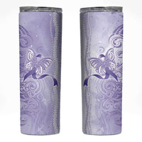 Epilepsy Awareness Skinny Tumbler Maile Pikake Lokelani Crown Flower Lei Inspired LT9 Purple - Polynesian Pride