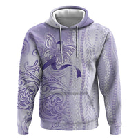 Epilepsy Awareness Zip Hoodie Maile Pikake Lokelani Crown Flower Lei Inspired
