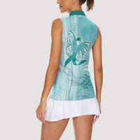 PTSD Awareness Women Sleeveless Polo Shirt Maile Pikake Lokelani Crown Flower Lei Inspired LT9 - Polynesian Pride