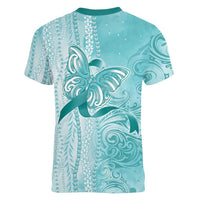 PTSD Awareness Women V-Neck T-Shirt Maile Pikake Lokelani Crown Flower Lei Inspired LT9 - Polynesian Pride