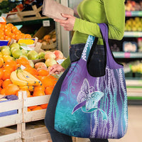 Suicide Prevention Awareness Grocery Bag Maile Pikake Lokelani Crown Flower Lei Inspired