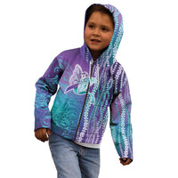 Suicide Prevention Awareness Kid Hoodie Maile Pikake Lokelani Crown Flower Lei Inspired