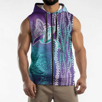 Suicide Prevention Awareness Sleeveless Zip Hoodie Maile Pikake Lokelani Crown Flower Lei Inspired LT9 - Polynesian Pride
