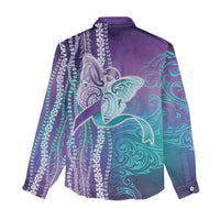 Suicide Prevention Awareness Women Casual Shirt Maile Pikake Lokelani Crown Flower Lei Inspired LT9 - Polynesian Pride