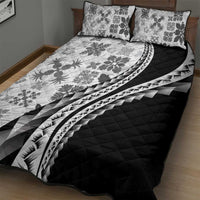 Black Hawaiian Quilt Pattern Quilt Bed Set Mixed Polynesian Tribal Arty