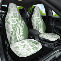 Green Hawaiian Quilt Pattern Car Seat Cover Mixed Polynesian Tribal Arty