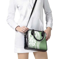 Green Hawaiian Quilt Pattern Shoulder Handbag Mixed Polynesian Tribal Arty LT9 - Polynesian Pride