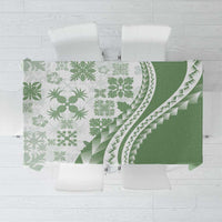 Green Hawaiian Quilt Pattern Tablecloth Mixed Polynesian Tribal Arty LT9 Green - Polynesian Pride